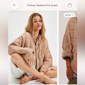 Free People Dolman Quilted Knit Jacket